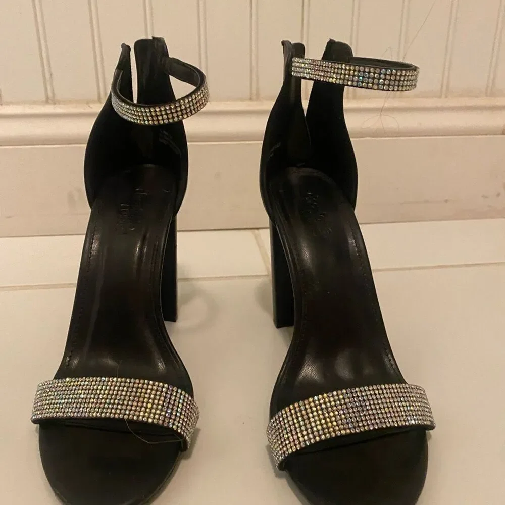 Charlotte Russe Rhinestone 4 Inch Heel Sparkly Glam NYE Size 7
